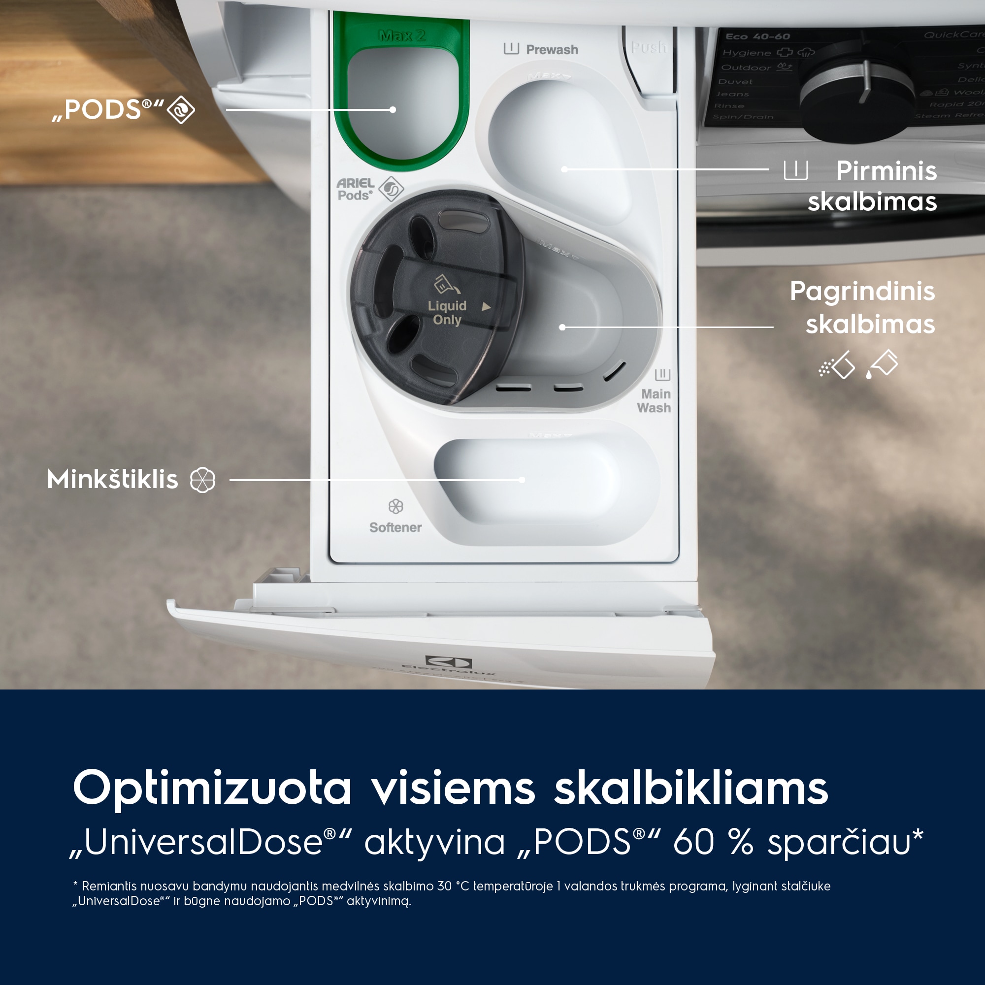 Electrolux - 9 kg talpos skalbimo mašina - EW7FG4492UDE