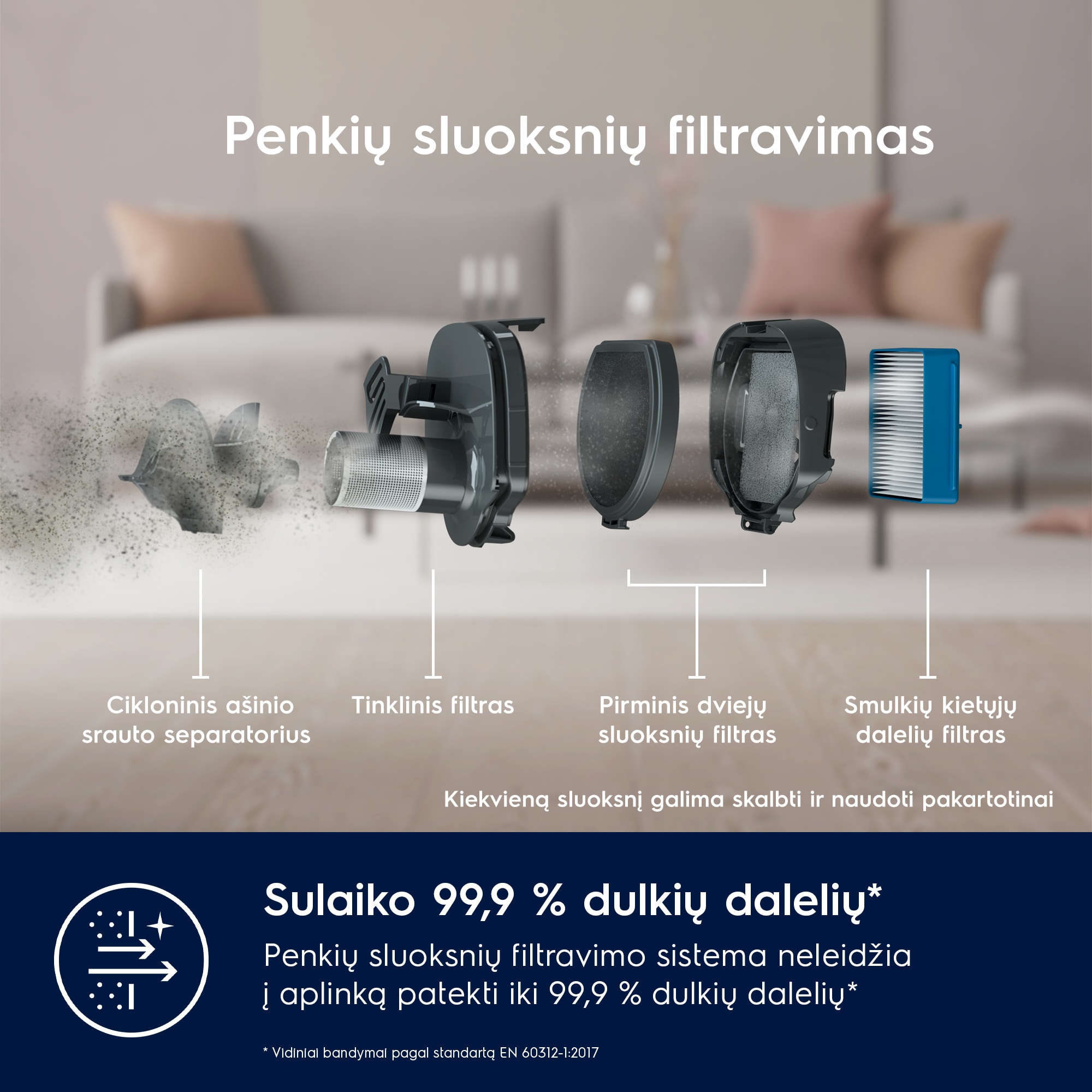 Electrolux - Belaidis dulkių siurblys - ES62CB25DH