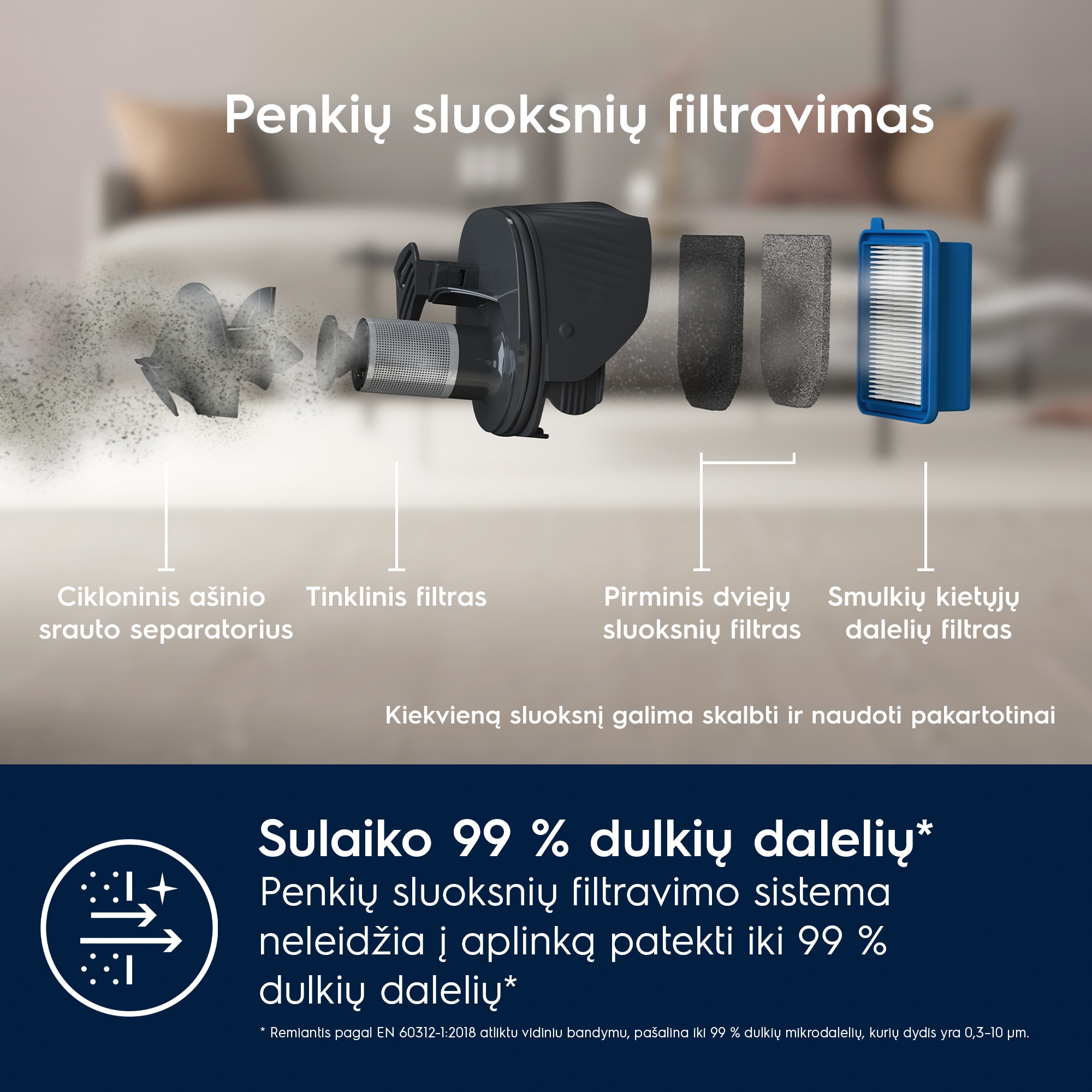 Electrolux - Belaidis dulkių siurblys - ES52CB18DB