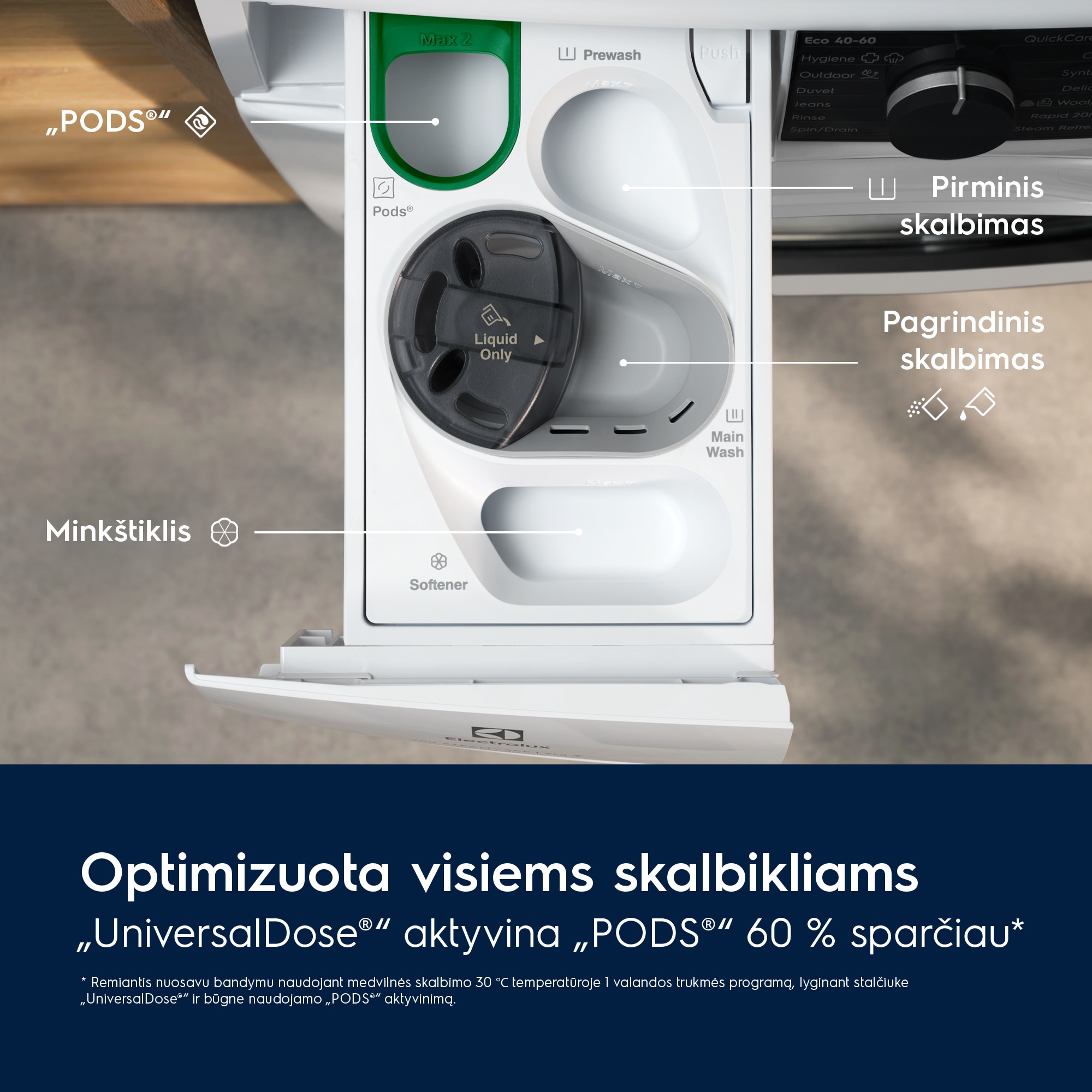 Electrolux - 9 kg talpos skalbimo mašina - EW7FG4492UDE